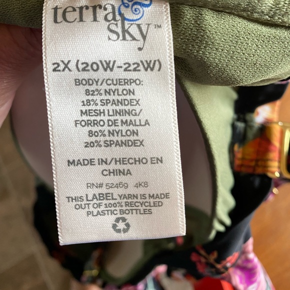 Floral One piece swimsuit with ruffle and peplum - Picture 4 of 4